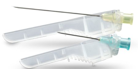 Needle Hypodermic SurGuard3™ Hinged Safety Needle 27 Gauge 1/2 Inch Length (100/BX 8BX/CS) by Terumo Medical Corp.  ID SG3-2713
